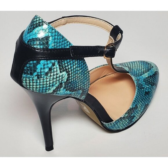 PRIMADONNA COLLECTION WOMEN SIZE EURO 37 BLUE  SNAKE DESIGN NEW / BOX  00066 - Picture 7 of 12